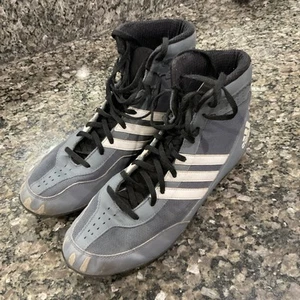 Adidas M2 Wrestling Shoes High Top Grey White Black Red Size 9 Mens - Picture 1 of 6