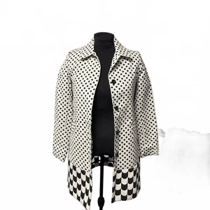Women's Desigual black & white polkadot jacket Size L /40 - Picture 1 of 11
