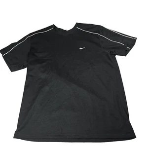 Nike Shirt Mens XL Black White Piping Swoosh Logo Athletic Crewneck Tee Top - Picture 1 of 9