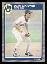 1985 Fleer #588 Paul Molitor Milwaukee Brewers Baseball card
