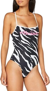 ELLESSE DAMEN SHARRONE ZEBRA DRUCK SCHWARZ/WEISS BADEANZUG SCHWIMMANZUG - Bild 1 von 3