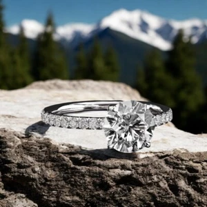 IGI Lab Created 1,90 ct runder Diamantring in 14k Weißgold Black Friday Sale - Bild 1 von 11