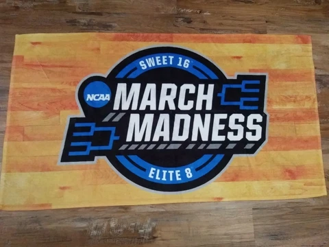 NCAA March Madness Sweet 16 Elite 8 Bench Locker Room Towel 40 x 22 Cover