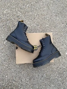 Dr Martens Jadon Platform Boots Women's size 10 Black Polished Combat - Bild 1 von 13