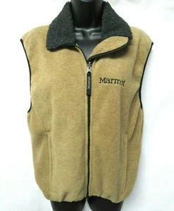 MARMOT Womens WindStopper Size S Tan Charcoal Gray Full Zip Fleece Lined Vest - Foto 1 di 4
