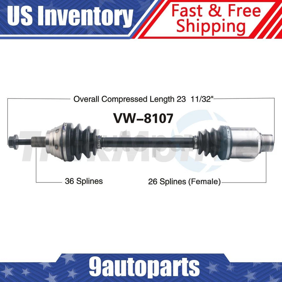 Front Right Passenger Side CV Axle Shaft For 2009-2014 Volkswagen CC - Image 1 of 1