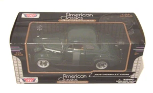 1939 CHEVROLET COUPE GREEN 1/24 by MOTORMAX diecast American Classics - Picture 1 of 6