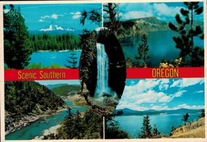 1986 Southern Oregon Postcard Salt Creek Falls Diamont Crater Klamath Lake Rogue - Picture 1 of 2