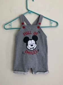 Disney Baby Jungen Strampler 12 M Outfit grau Mickey Mouse 12 Einteiler Kinder - Bild 1 von 8