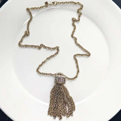 29" New Banana Republic Tassel Pendant Necklace Gift Vintage Women Party Jewelry - Image 1 of 4