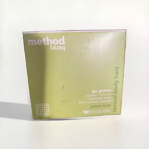 Method Bloq Natural Body Bar Soap Jojoba Mint Oil Two 4.5 oz Bar Soaps New 2007 - Picture 1 of 4