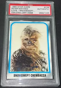 Peter Mayhew "CHEWBACCA" 1980 TOPPS STAR WARS Signed Autographed Rookie Card PSA - Picture 1 of 3
