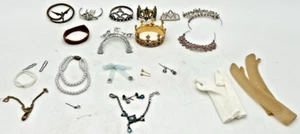 DOLL ACCESSORIES- NECKLACES, EARRINGS, TIARAS, CROWNS, GLOVES 16"-17" DOLL? - Picture 1 of 23