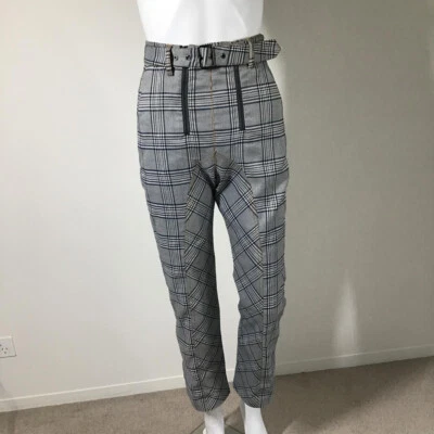 Self-Portrait Grey Check  Trouser / BNWT / Size 4 UK / 0 US - Изображение 1 из 4