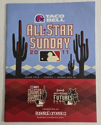 2011 All Star Sunday Futures Game Program Magazine Chase Fld Phoenix Bent Corner - Image 1 of 4