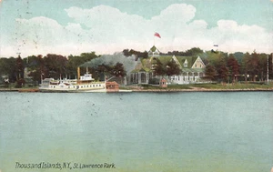 STEAMER AT ST LAWRENCE PARK MIL ISLAS NY POSTAL DE COLECCIÓN 1913 042824 T - Imagen 1 de 2