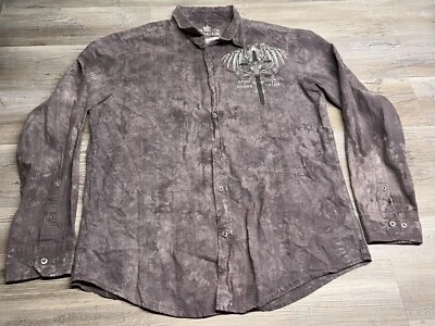 Camisa Helix Talla XL Gris Grunge Y2K Cyber Goth Cruz Alas de Ángel Estilo Aflicción Foto 1 de 4