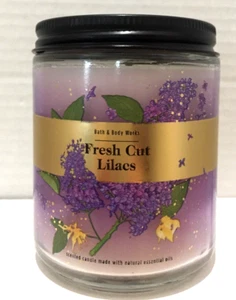 Bath & Body Works FRESH CUT LILACS  Single Wick Jar Candle 7oz - Picture 1 of 1