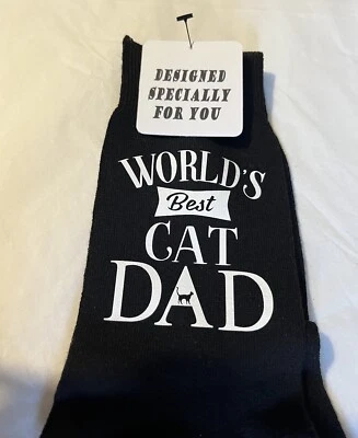 Worlds Best Cat Dad Socks Men’s Birthday Fathers Day Gift Present Kitten