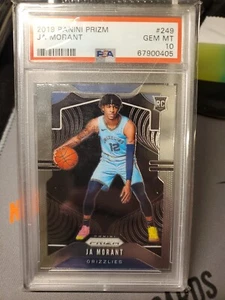 2019-20 Prizm Ja Morant Rookie Card RC #249 PSA 10 GEM MINT Grizzlies - Picture 1 of 3