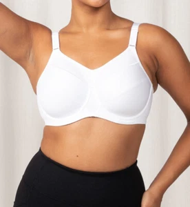 Triaction Ultra Sports Bra - White, Sizes 12C-20DD, Triumph Lingerie - Picture 1 of 5
