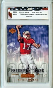 2004 Freshman Class #111 Philip Rivers Rookie Card AGC 10 Gem Mint - Picture 1 of 2