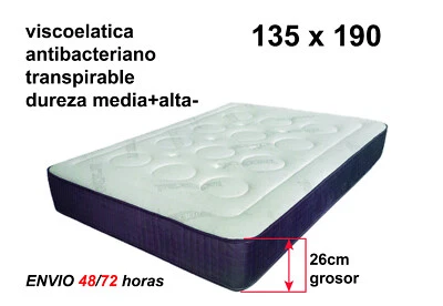 Colchón altura 26 cm Viscoelástica 135x190 --NUEVO!!! - Imagen 1 de 4