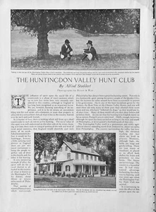 Huntingdon Valley Hunt Club 1916 Clubhouse Mulford Wanamaker Lippincot Brumfield - Picture 1 of 3