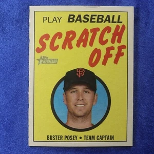 2019 Topps Heritage #11: Buster Posey [Scratch Off] (INS-177) - Picture 1 of 1