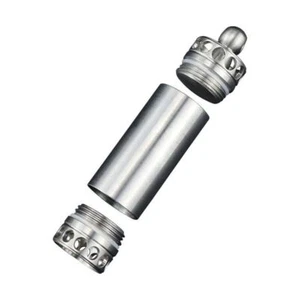 Solid Titanium Medicine Survival Waterproof Pill Storage Container Box Warehouse - Picture 1 of 15