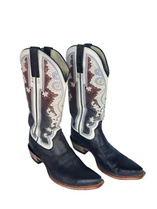 Ariat 10011089 Cowgirl-Stiefel Leder Blumenmuster durchbrochene Zehenpartie Western Damengröße 9B - Bild 1 von 6
