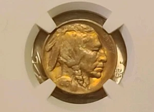 ANTIK 1916 BÜFFEL NICKEL NGC MS-63 BEWERTET SUPER SAUBER & SCHÖN VOR DEM 1. WELTKRIEG - Bild 1 von 3