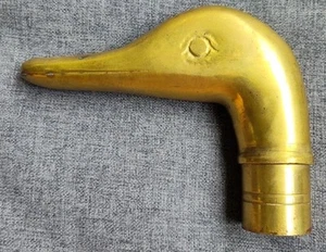 Vintage Messing Stockente Entenkopf (nur) für Gehstock/Schirmgriff 4,5" - Bild 1 von 6