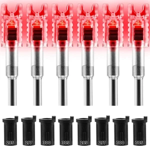 6 Pack Universal Lighted Crossbow Nocks Fit for Crossbow Bolts, with .285 .297 . - Picture 1 of 12