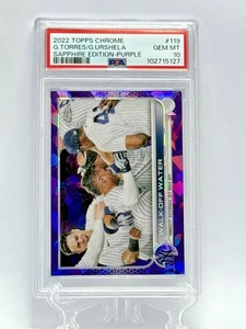 2022 Topps Chrome Sapphire Edition Purple Torres/Urshela Card #119 6/10 PSA 10 - Picture 1 of 4