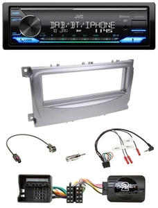 JVC Bluetooth DAB USB Lenkrad Autoradio für Ford Galaxy C-Max ab 2007 Focus silb - Bild 1 von 11