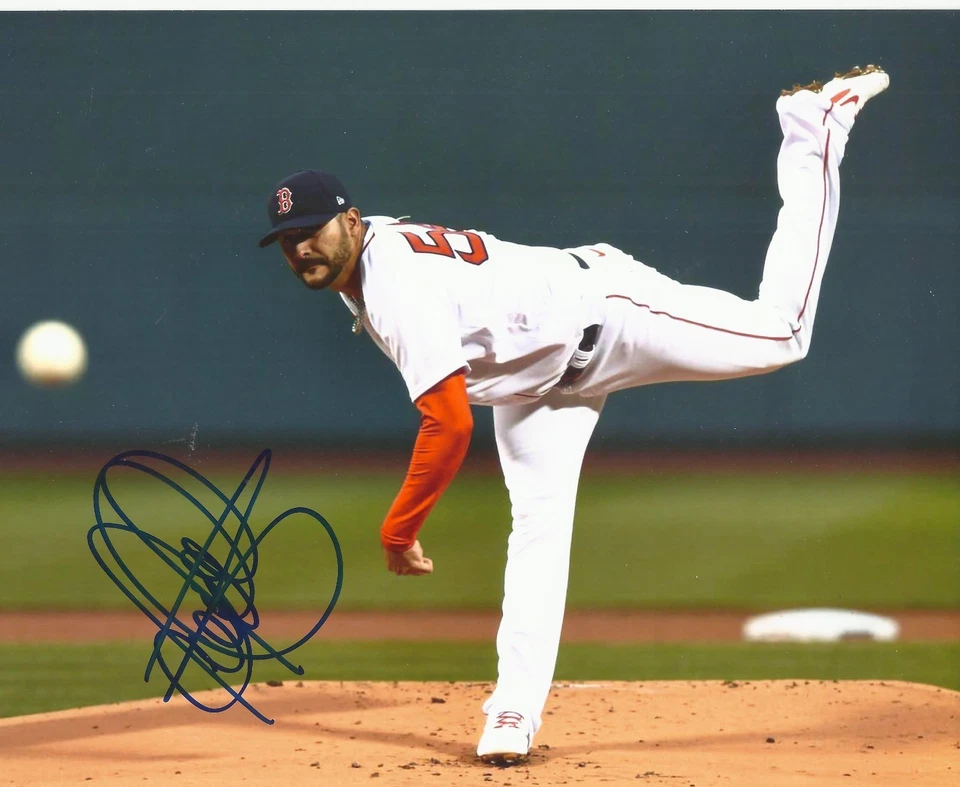 Foto firmada por Martín Pérez 8x10 Medias Rojas de Boston Foto 1 de 1