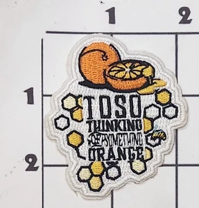 TOSO Thinking of Something Orange Patch bestickt bestickt Bügelbild - Bild 1 von 1