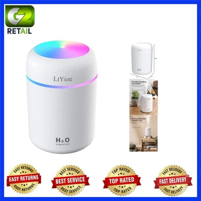 小巧型书桌加湿器带骑行灯 - 适合办公室和卧室使用 — 第 1/4 张图片