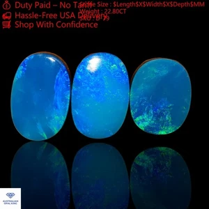 3 Pcs 22.80 Cts Oval Doublet Opal Cabochon Making 14X12X4 mm TO 17X11X4 mm - Picture 1 of 11