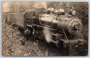RPPC Dampflok # 1225 Zug Echt Foto Postkarten Eisenbahn - Bild 1 von 4