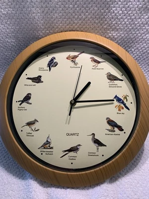 Singing Bird Wall Clock Sings On The Hour. Works Excellent Condition. Battery Op - Image 1 of 4