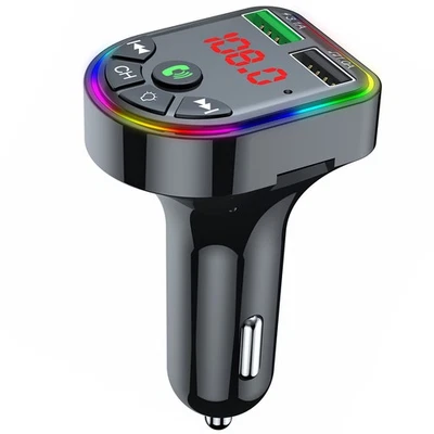  Auto F5 5.0 Caricabatteria da auto Luce colorata Display LED Lettore adattatore - Image 1 of 4