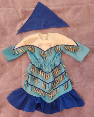 American Girl Doll Kaya Jingle Dress Blue With Blue Bandana Dress Of Today - Image 1 of 4