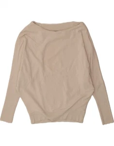 ALL SAINTS Womens Sweatshirt Jumper UK 10 Small Off White Cotton BA05 - Picture 1 of 6