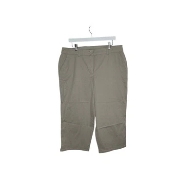 Pantalones capri para mujer Karen Scott Stonewall cintura cómoda talla 16 nuevos con etiquetas Foto 1 de 4