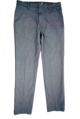 Pantalones elásticos de algodón gris calce recto frente plano flexible Van Heusen para hombre 32x32 Foto 1 de 4