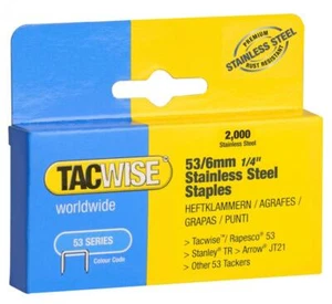 Grapas TACWISE 53/10 mm, acero inoxidable, 2000 unidades - Imagen 1 de 1