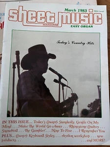 Sheet Music Magazine Willie Nelson Dolly Parton March 1983 Easy Organ - Picture 1 of 1