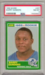 BARRY SANDERS 1989 Score Rookie #257 Detroit Lions PSA 8 NM/MINT GOAT HOF HOT!